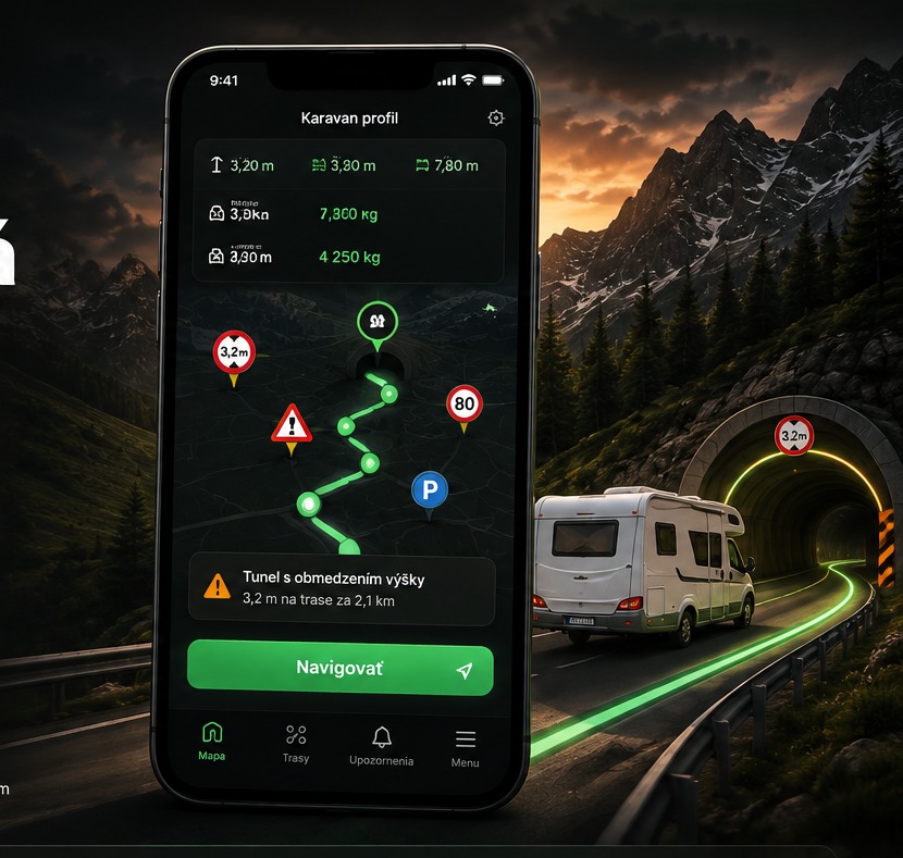 Karavan Gang navigácia v mobile